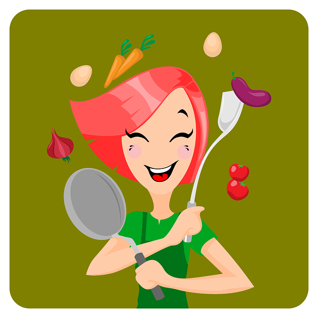 Woman Cooking Vector Image