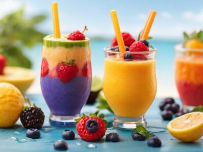 two-glasses-filled-colorful-smoothies