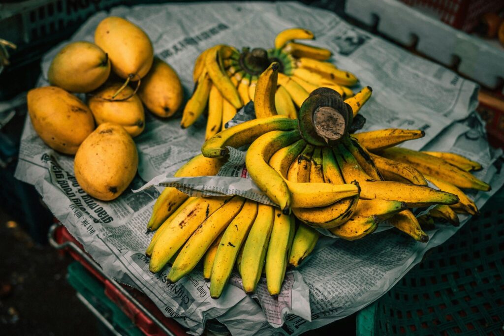 bananas-other-fruits-displayed-on-counter