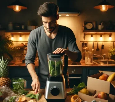 man-blending-favorite-smoothie